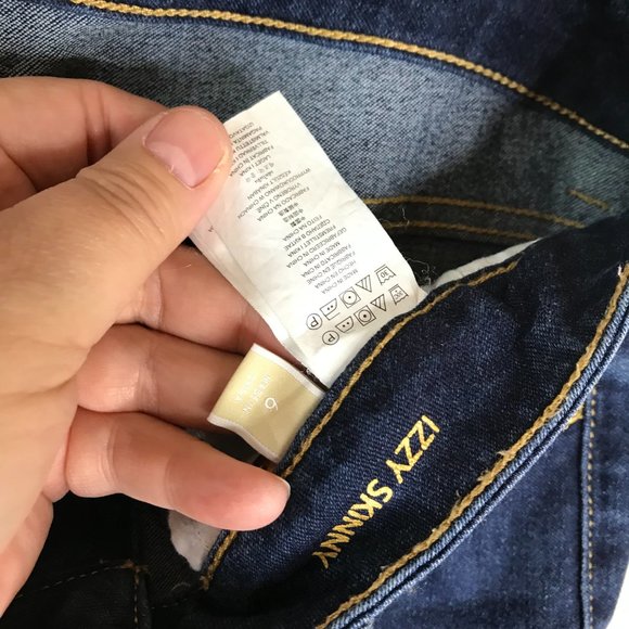 Michael Kors Womens Izzy Skinny Jeans Dark Blue - Picture 6 of 7